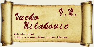 Vučko Milaković vizit kartica